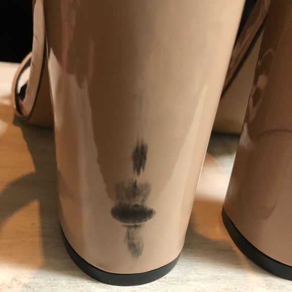 {J.Adams Shoes} 🍭Nude Patent Trinity Block Heels - Picture 4 of 5